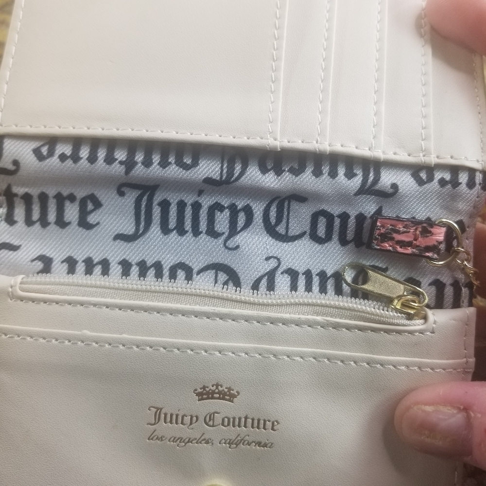 Juicy Couture snakeskin print Keychain wallet card holder - Picture 3 of 7